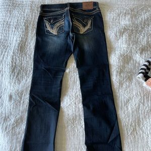 Size 3/4 darker wash bootcut blue jeans